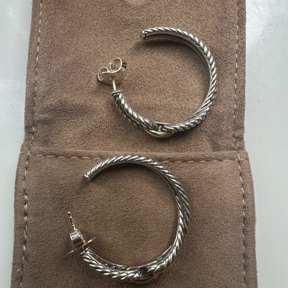 David Yurman Crossover Hoop Earrings - Picture 3 of 6